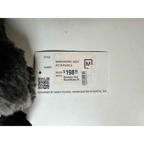 Pandemonium Mandarine‎ Faux Fur Reversible Gray & Black Vest Womens Small USA - Picture 8 of 8